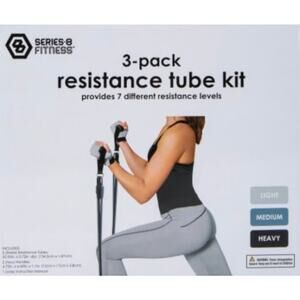 Series-8 FItness Resistance Tubes for Strength Training Fitness - Set of 3 - New